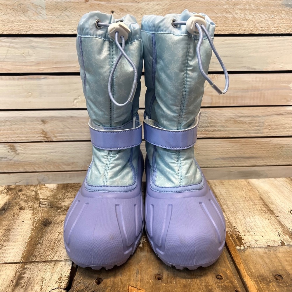 Sorel Blue Purple Disney Frozen Elsa Snow Boots Winter Kids Size 5 - Picture 4 of 9
